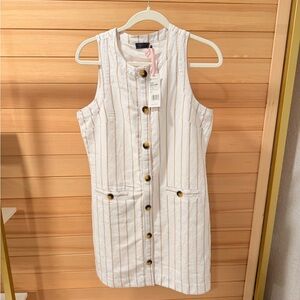 Vineyard Vines Striped Button Front Shift Dress